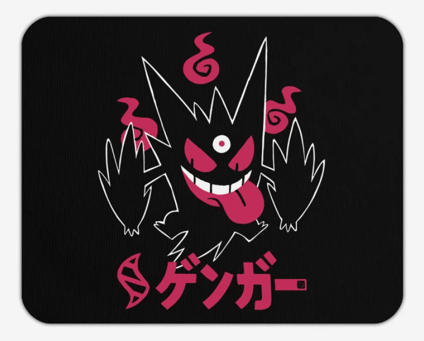 Mousepad Negro de Mega Gengar