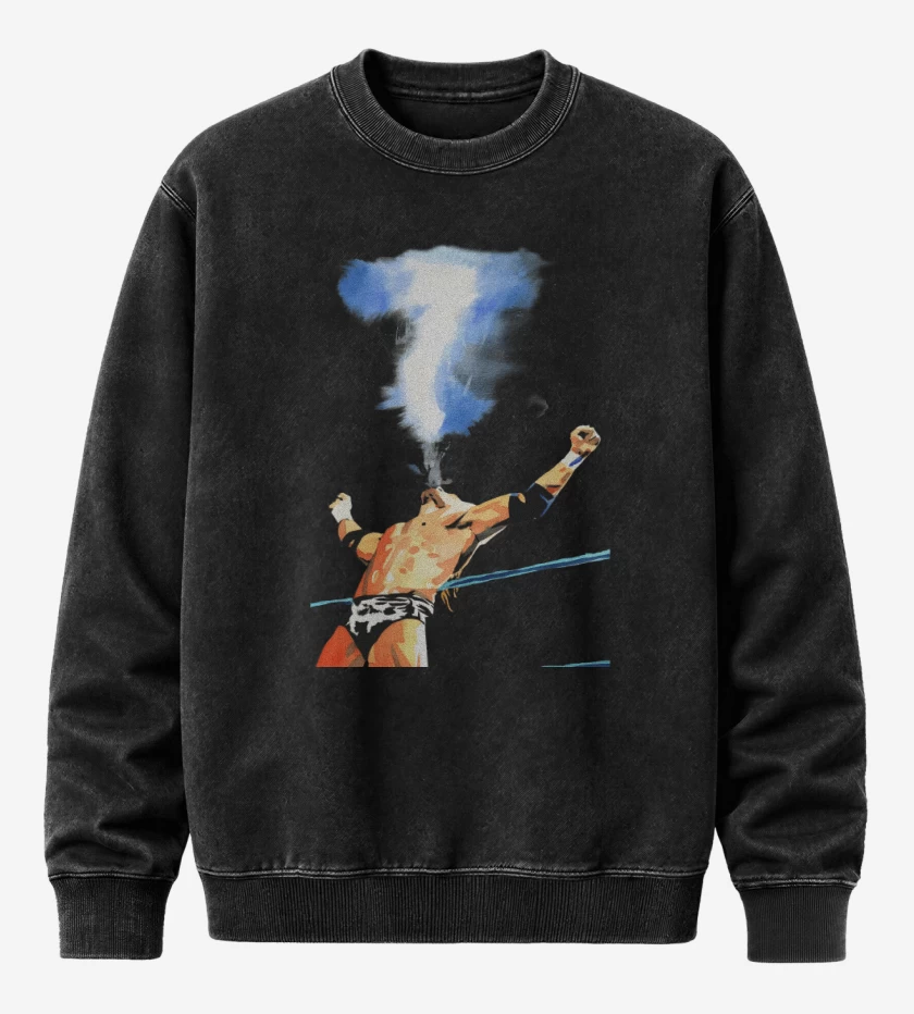 Poleron Polo Acid Wash Negro de HHH
