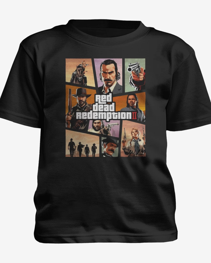 Polera de niño Negro de Red Dead Redmption II