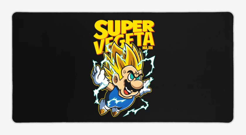 Mouse pad Gamer Negro de Super Majin Vegeta 