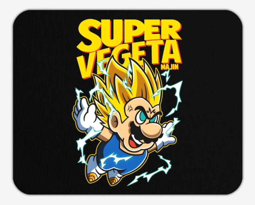 Mousepad Negro de Super Majin Vegeta 