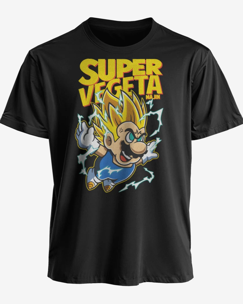 Polera premium Negro de Super Majin Vegeta 