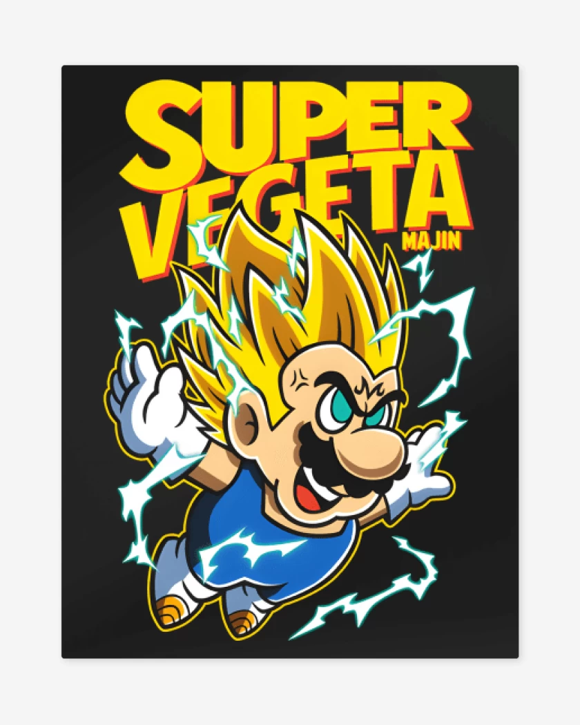 Print metalico Negro de Super Majin Vegeta 