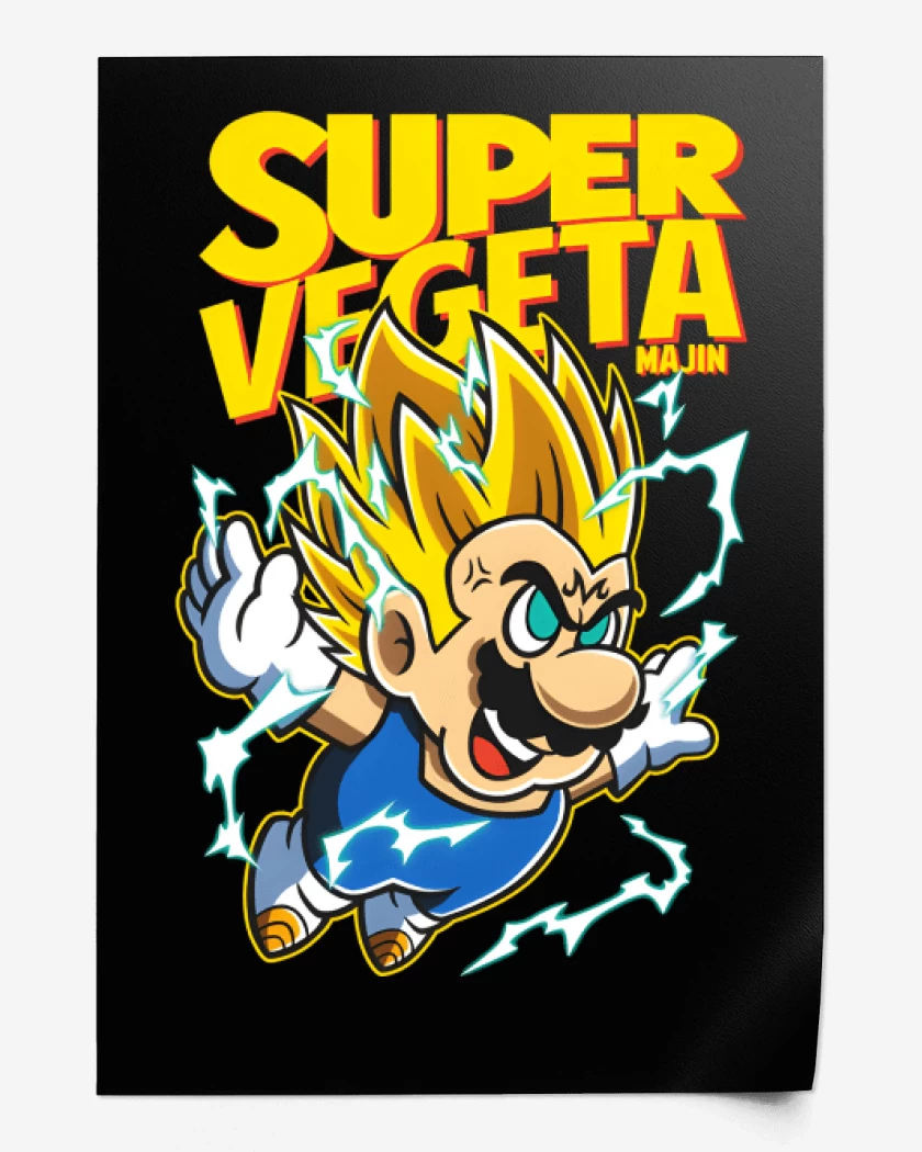 Print Negro de Super Majin Vegeta 