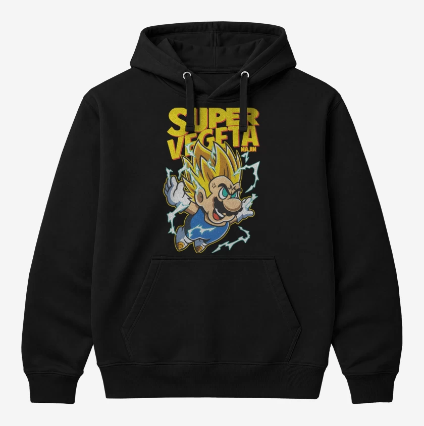 Polerón Canguro Negro de Super Majin Vegeta 