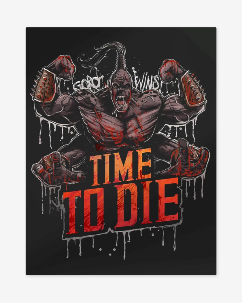 Print metalico Negro de Time To Die