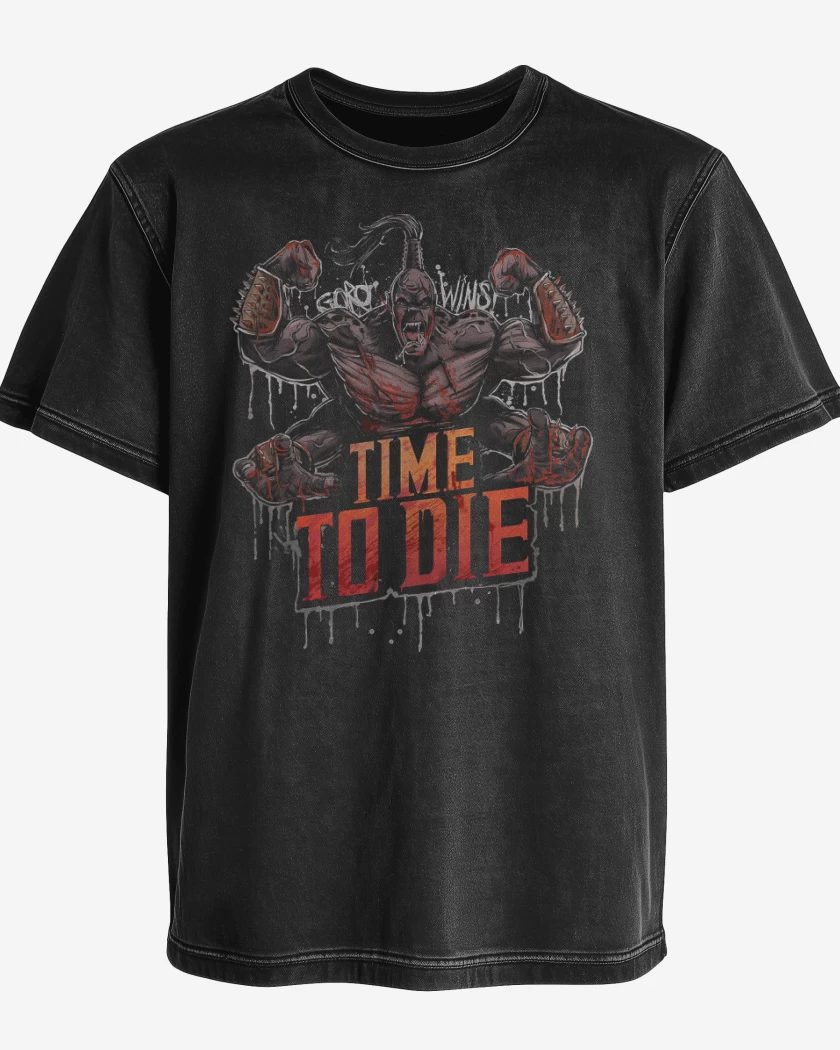 Polera desgastada Time To Die