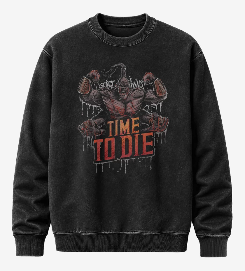 Poleron Polo Acid Wash Negro de Time To Die