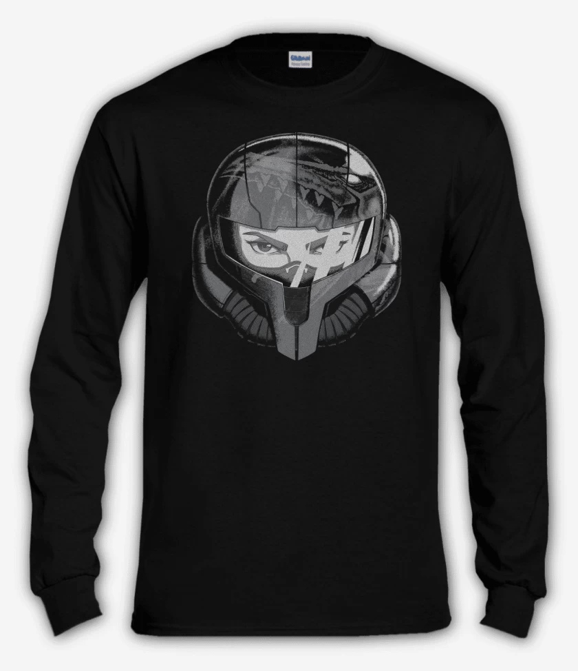 Polera manga larga Negro de Reflejos de Ridley