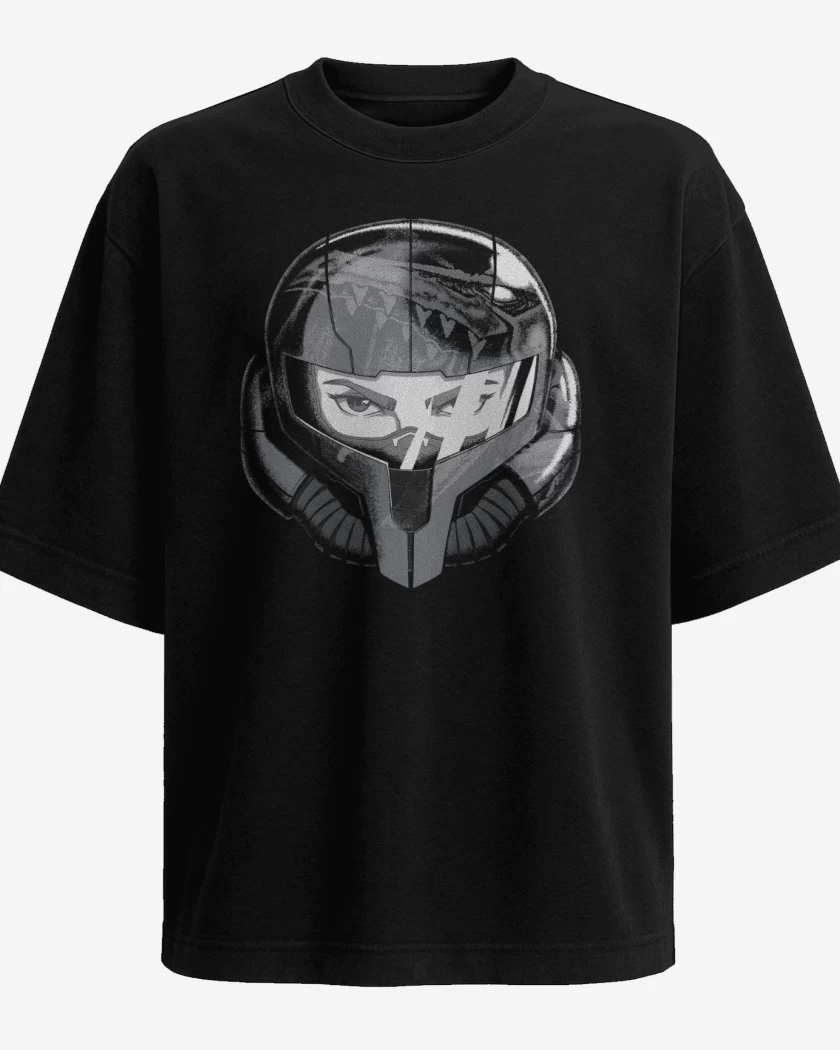 Polera Oversize Negro de Reflejos de Ridley