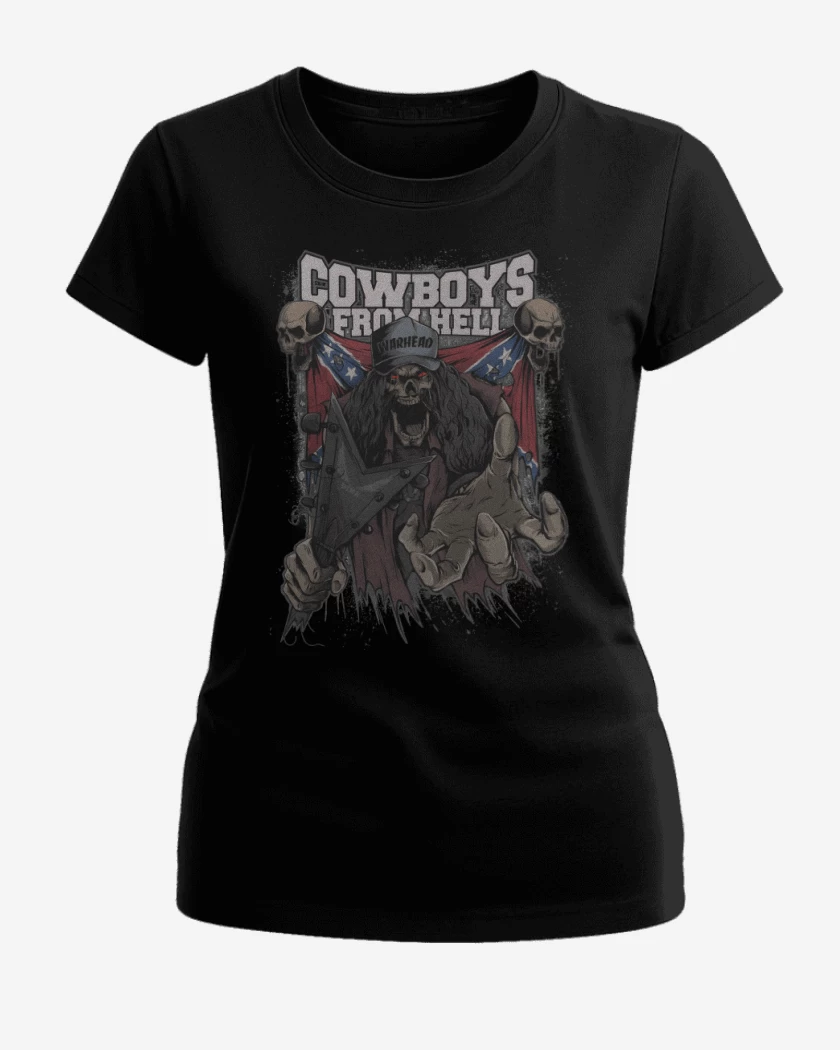 Polera de Mujer Negro de Cowboys From Hell