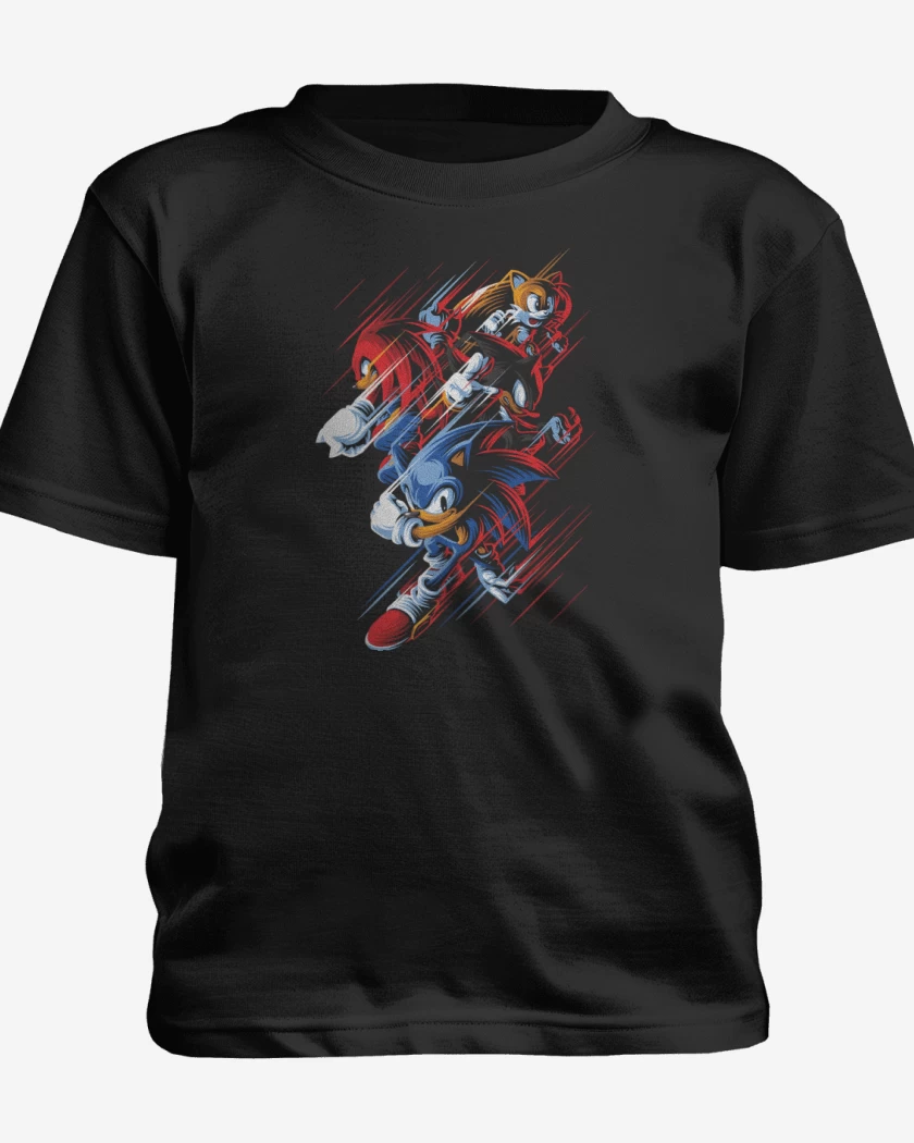 Polera de niño Negro de Sonic Fast