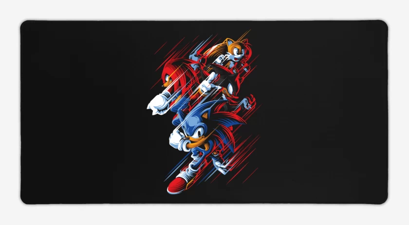 Mouse pad Gamer Negro de Sonic Fast