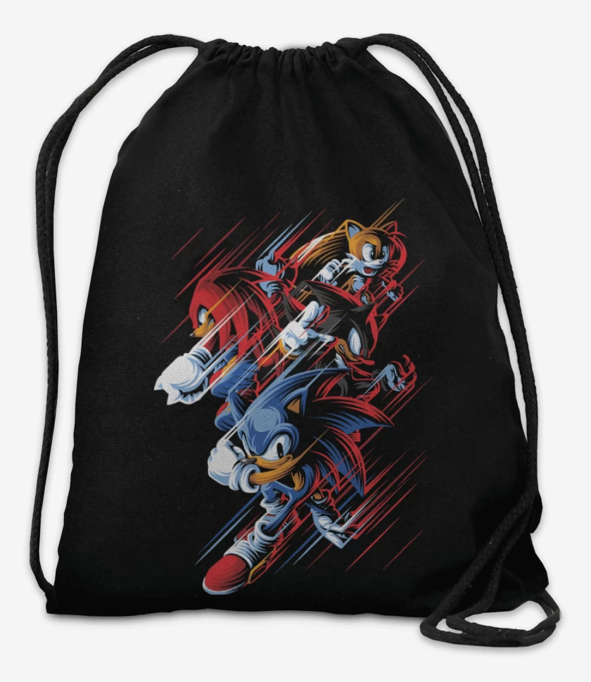 Mochila Negro de Sonic Fast