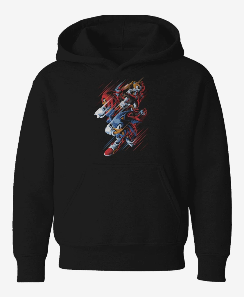 Poleron de niño Negro de Sonic Fast