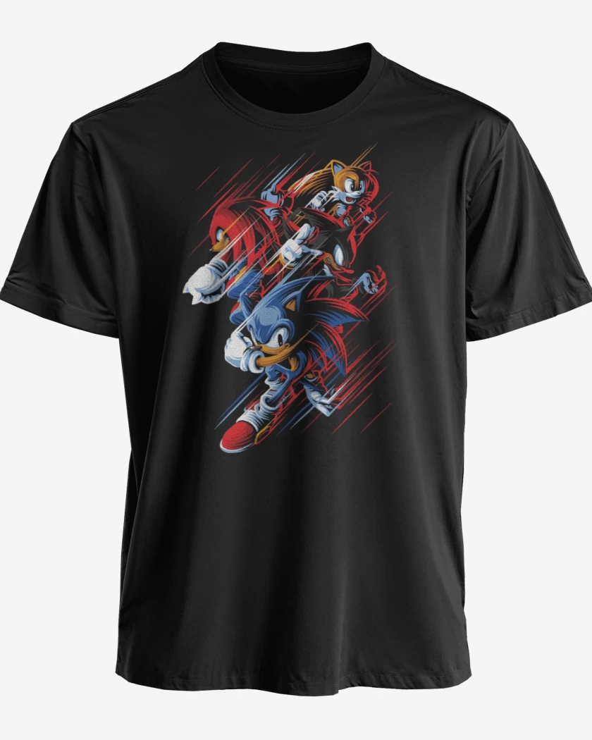 Polera premium Negro de Sonic Fast