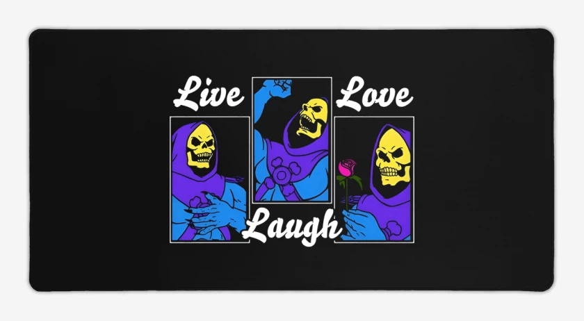 Mouse pad Gamer Negro de Live Laugh Love