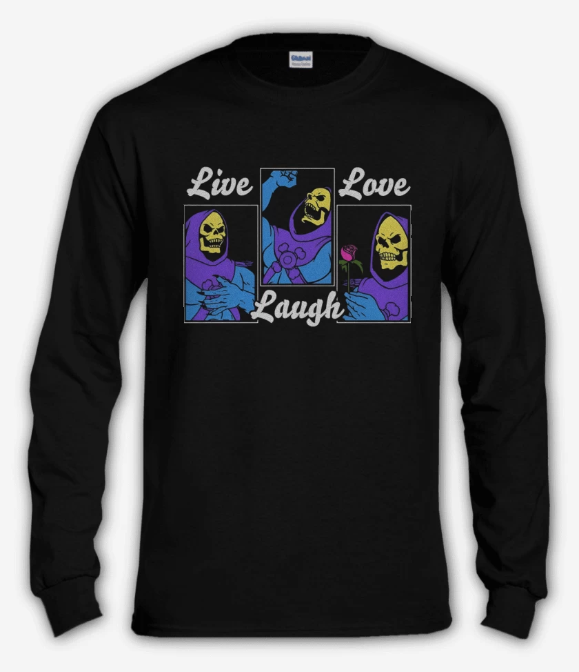 Polera manga larga Negro de Live Laugh Love