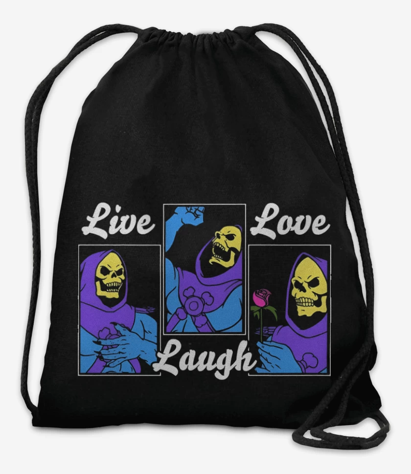 Mochila Negro de Live Laugh Love
