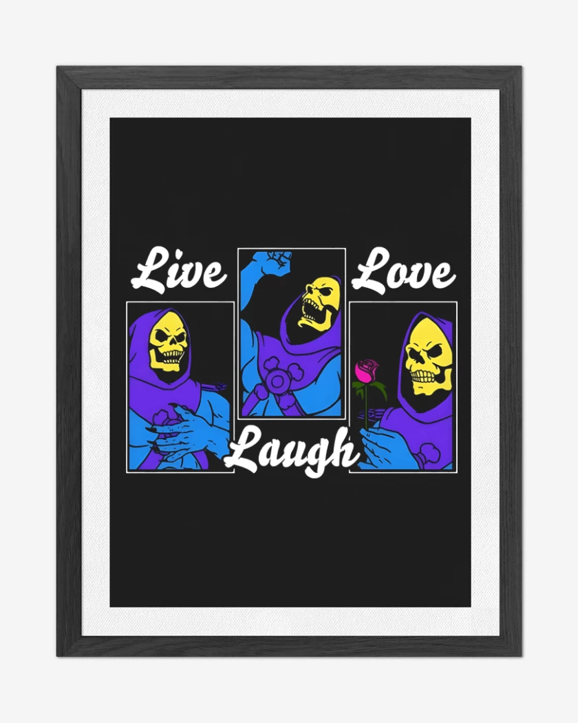 Cuadro decorativo Negro de Live Laugh Love