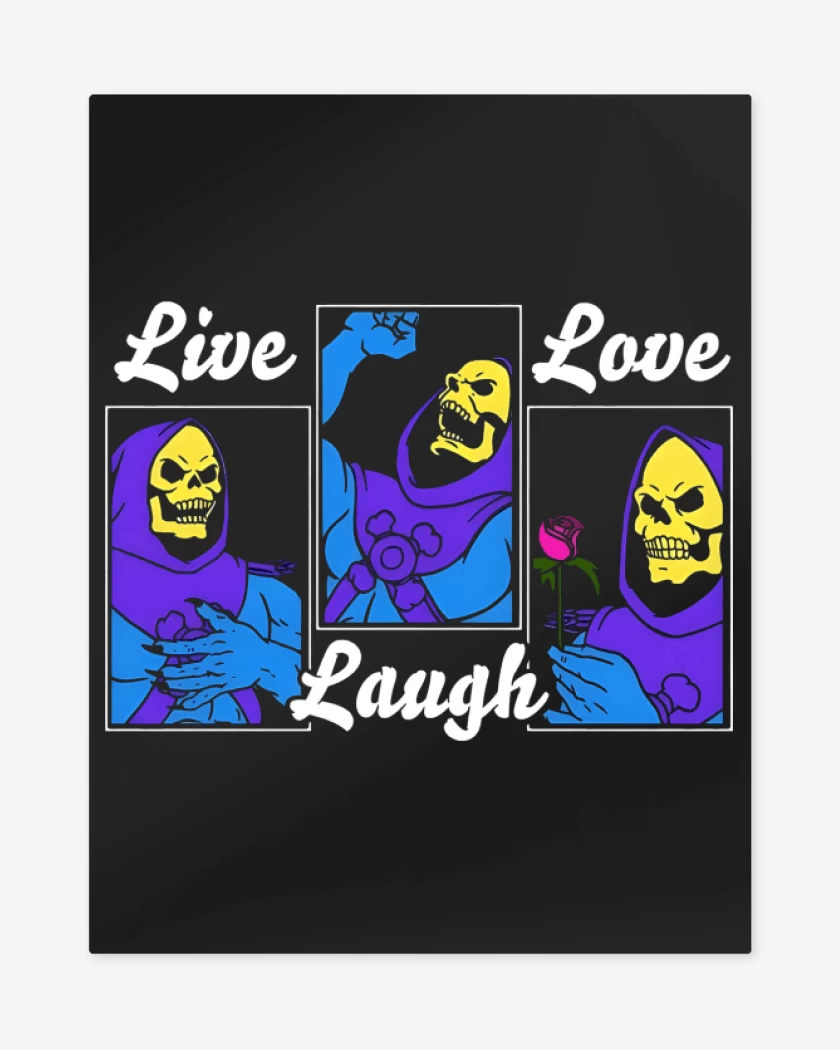 Print metalico Negro de Live Laugh Love