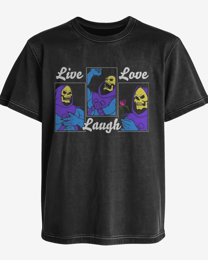 Polera desgastada Live Laugh Love