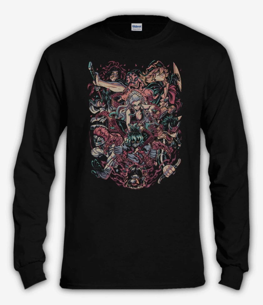 Polera manga larga Negro de Lunas Superiores