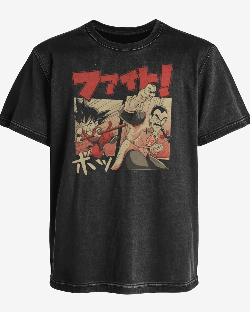 Polera desgastada Goku vs Tao Pai Pai