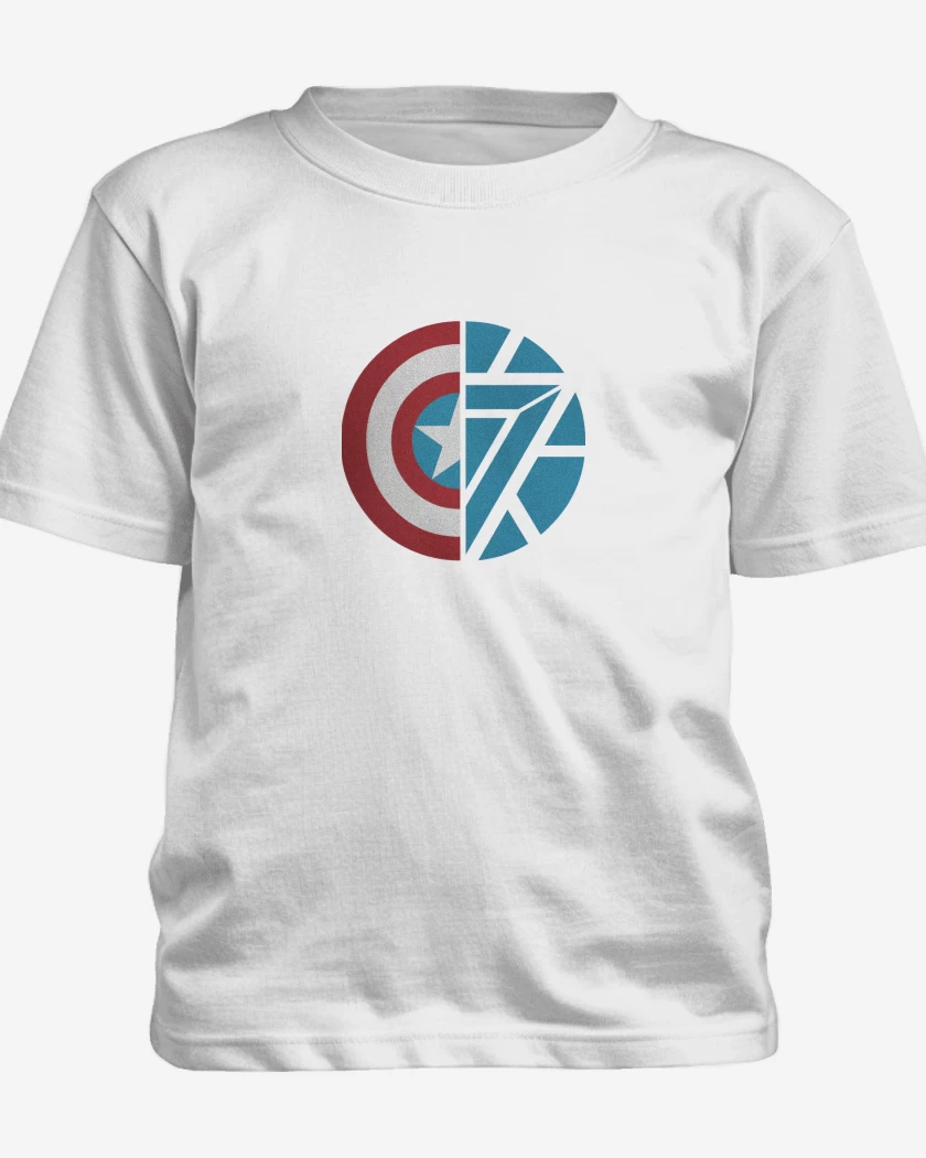 Polera de niño Blanco de Cap Vs Iron