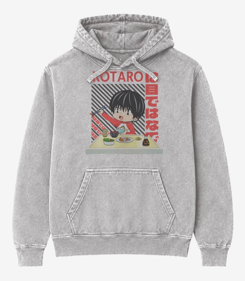 Poleron Canguro Acid Wash Gris Melange de Kotaro Vive Solo