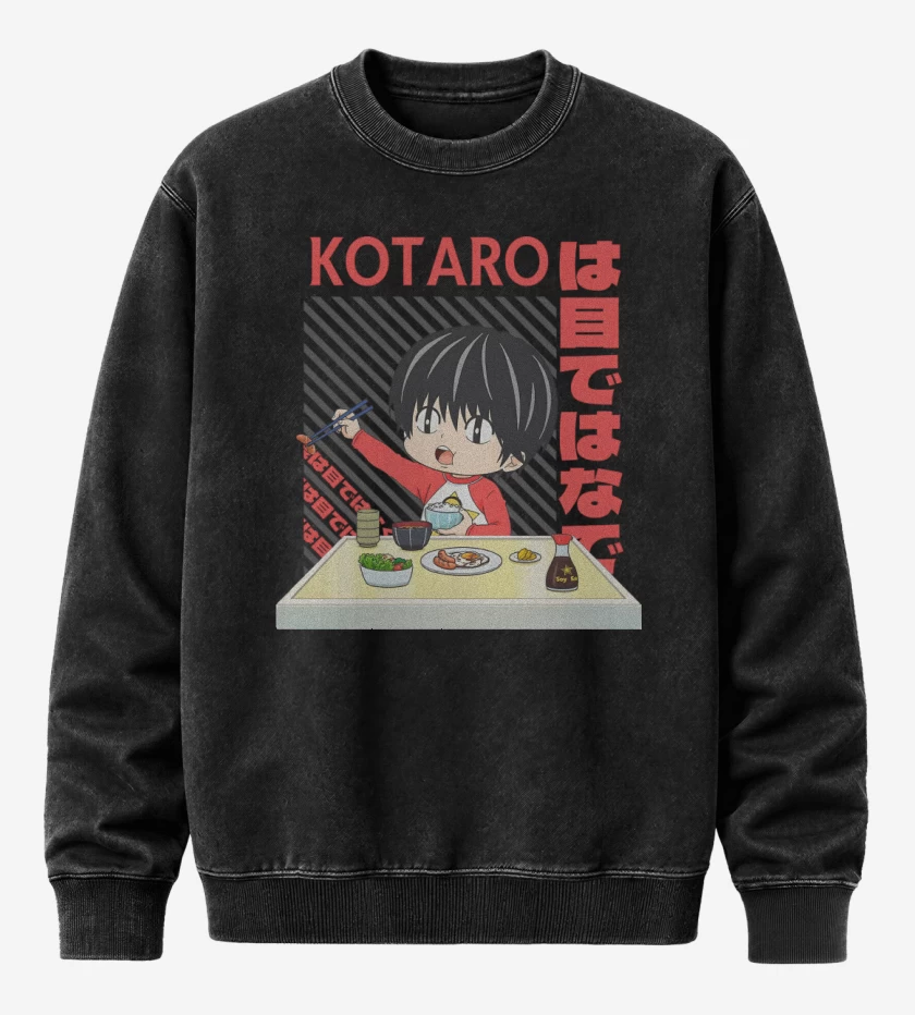 Poleron Polo Acid Wash Negro de Kotaro Vive Solo