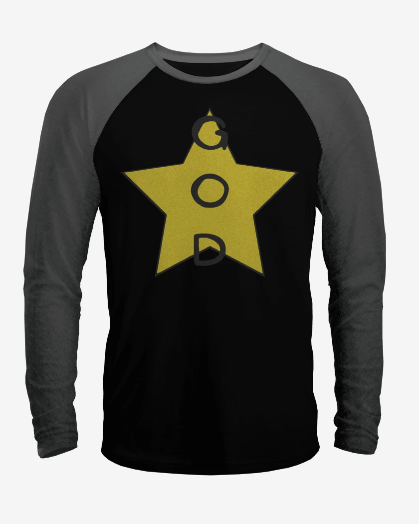 Polera Raglan Negro / Negro Heather de GOD