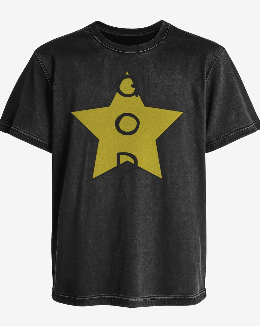Polera desgastada Negro de GOD