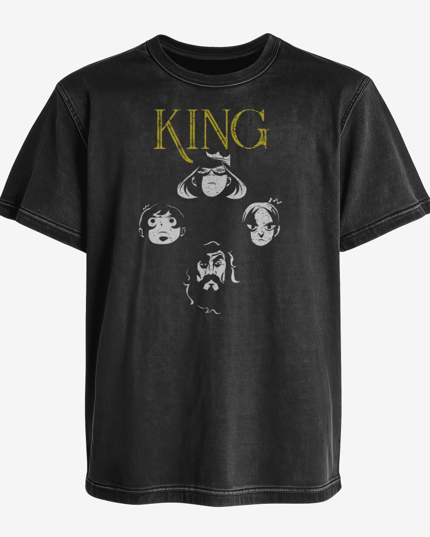Polera desgastada Negro de King