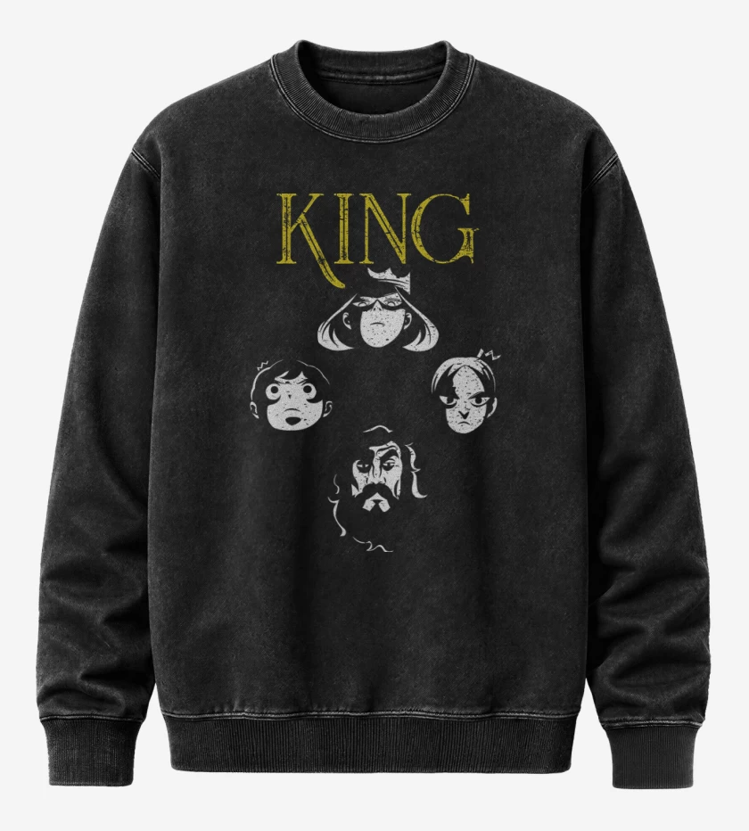 Poleron Polo Acid Wash Negro de King