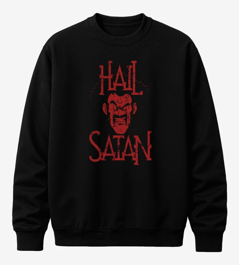Poleron polo Negro de Hail Satan