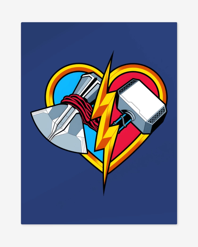 Print metalico Amor y Trueno