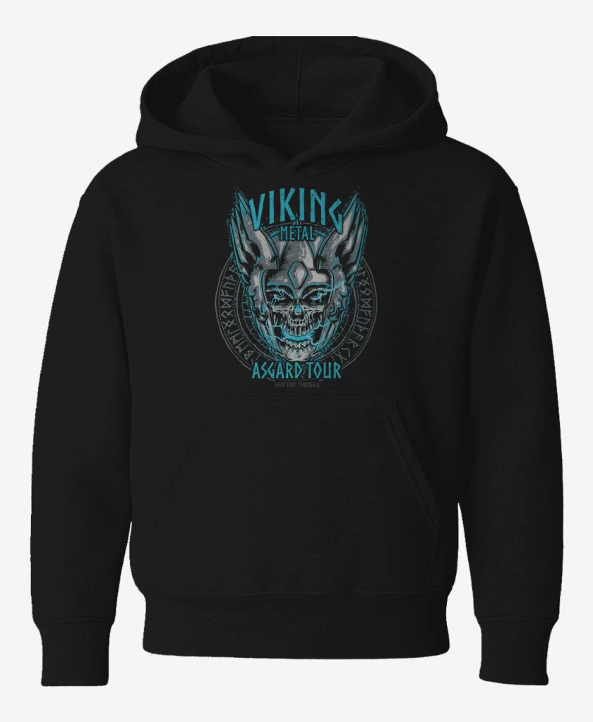 Poleron de niño Negro de Asgard Tour