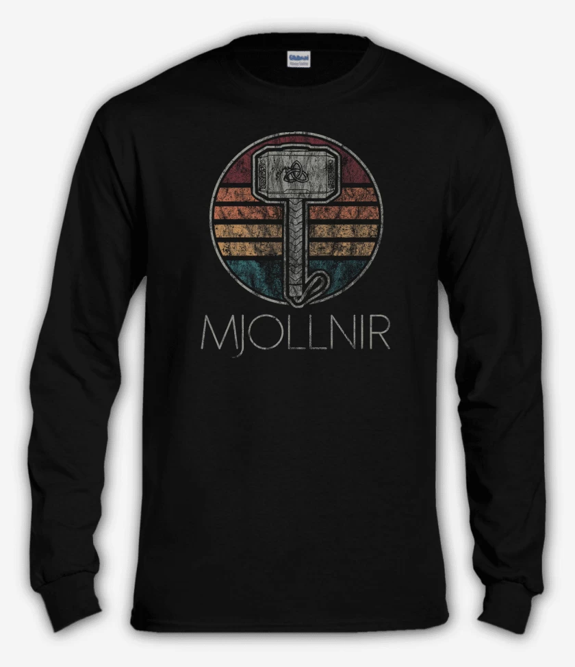 Polera manga larga Negro de Mjollnir