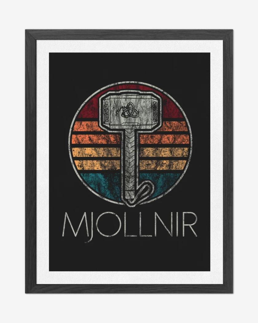 Cuadro decorativo Negro de Mjollnir