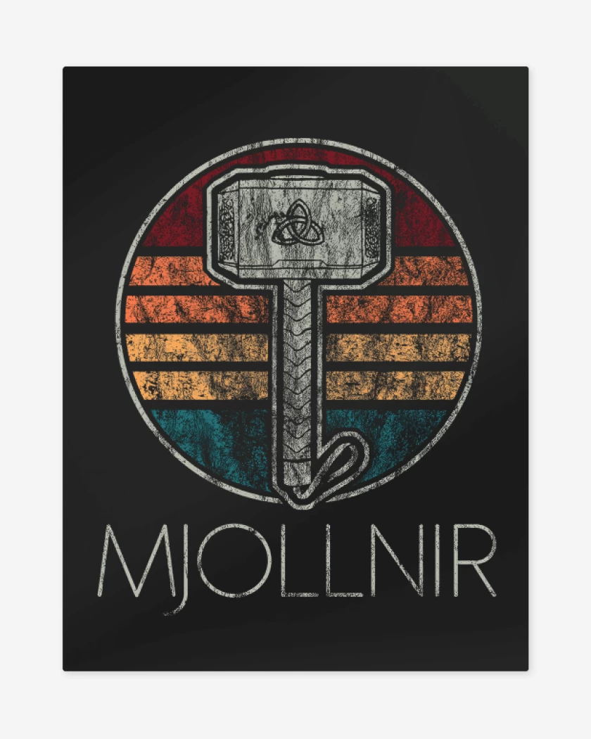 Print metalico Negro de Mjollnir