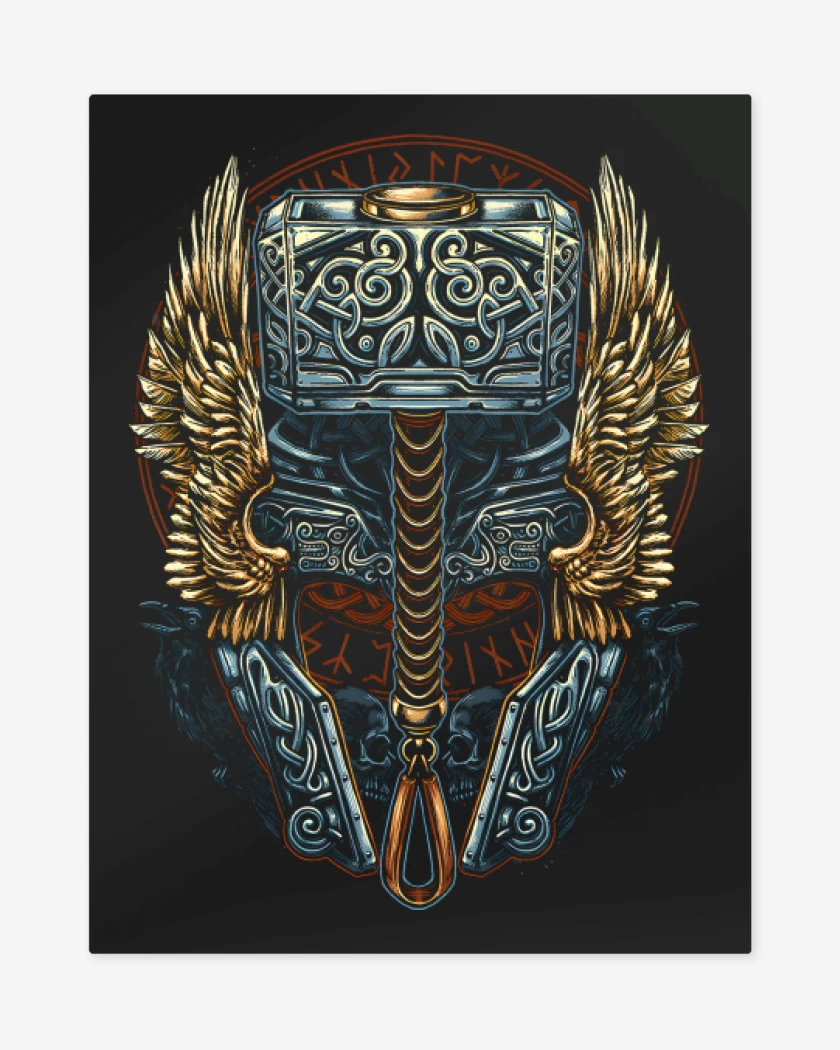 Print metalico Negro de Pray for Thunder