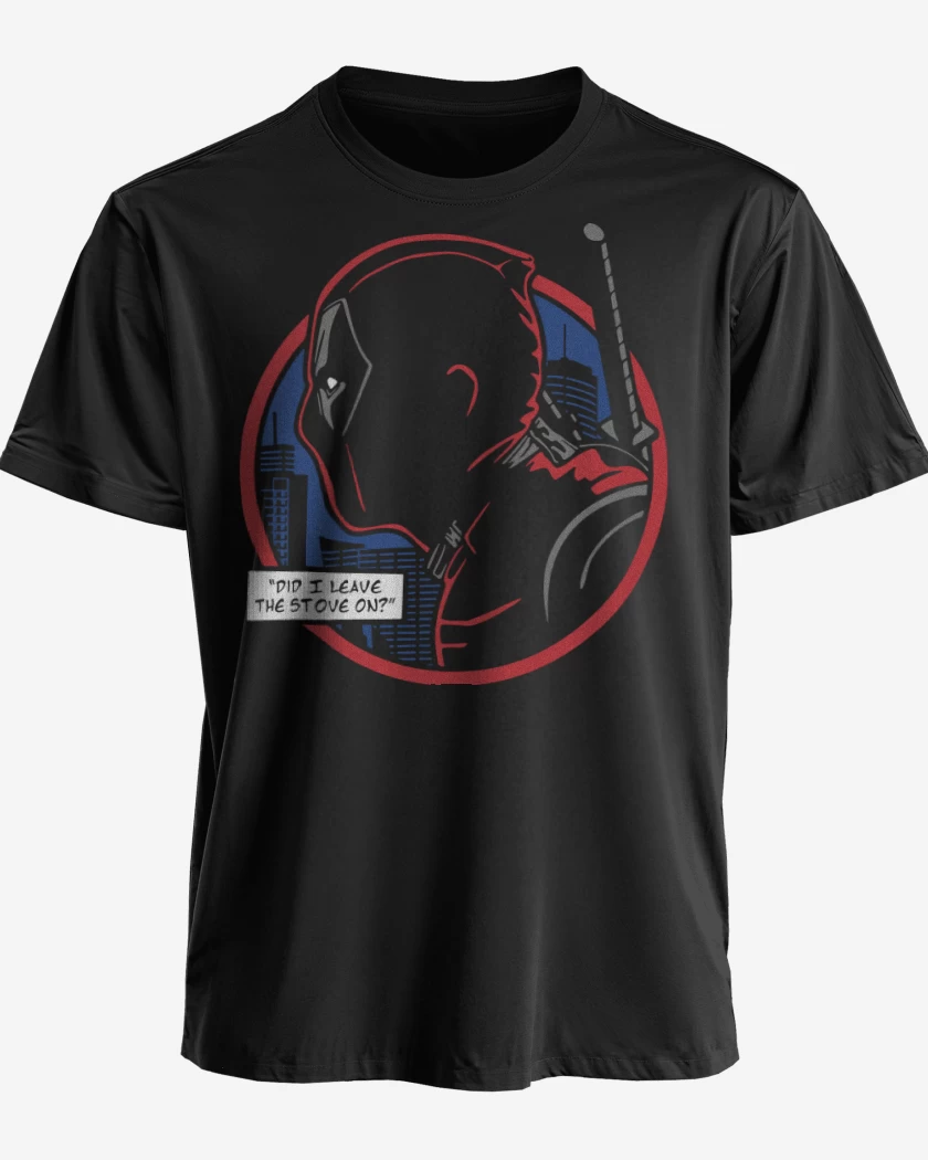 Polera premium Negro de Perfil