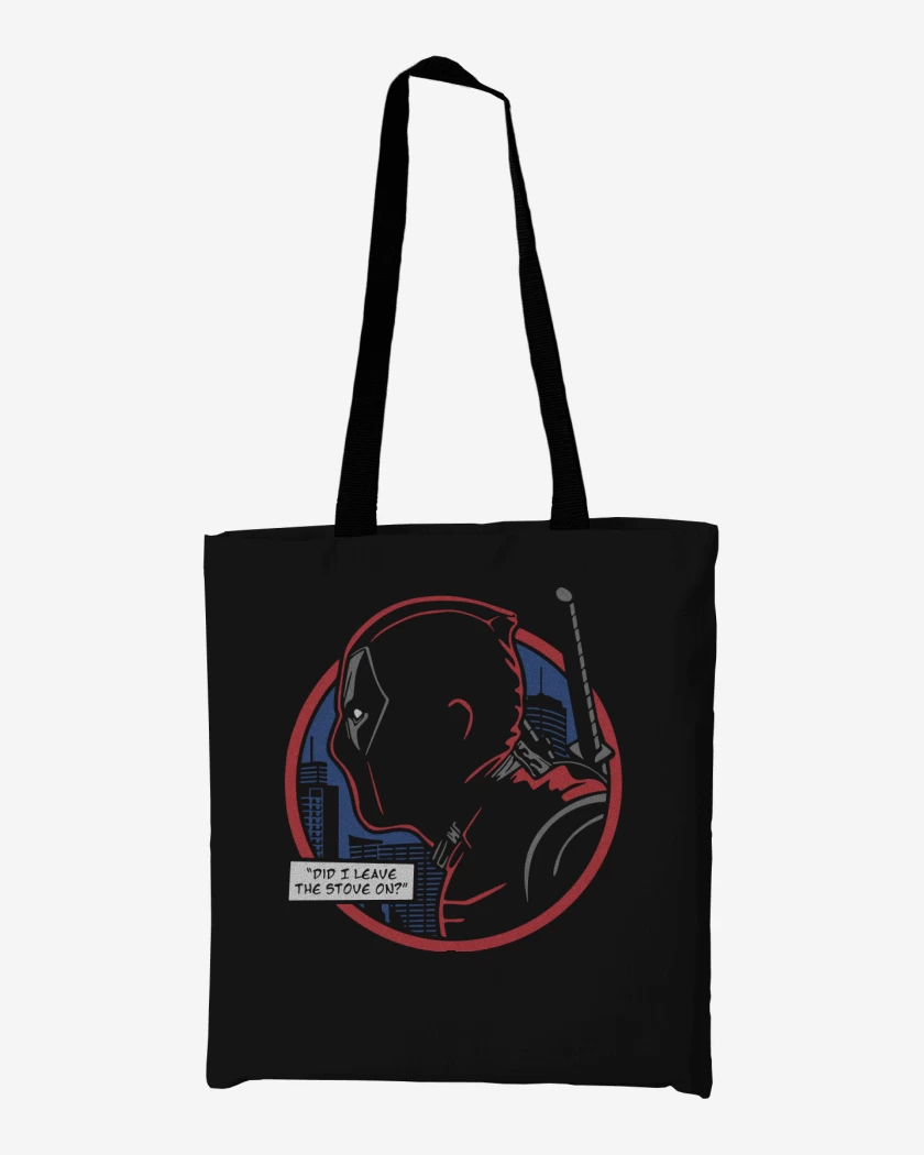 Totebag Negro de Perfil