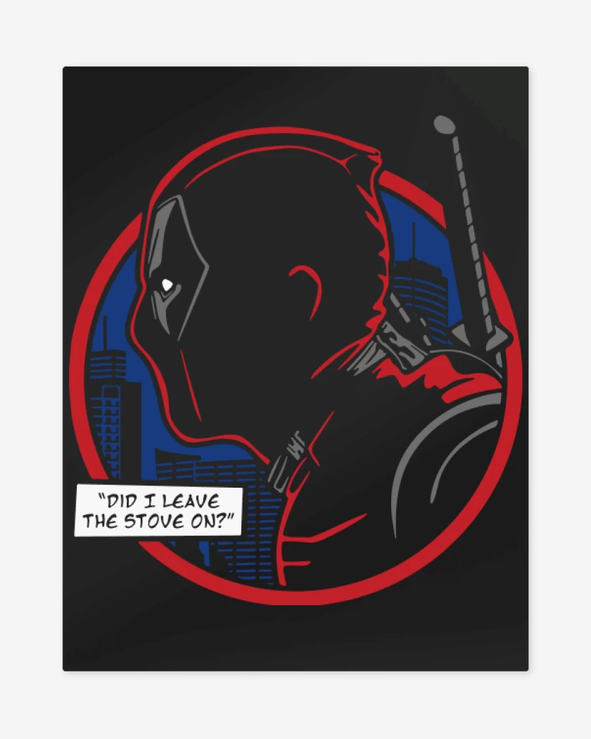Print metalico Negro de Perfil