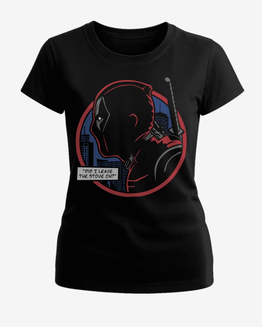 Polera de Mujer Negro de Perfil