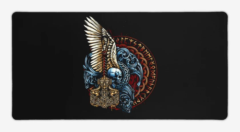 Mouse pad Gamer Negro de Thor Mjolnir