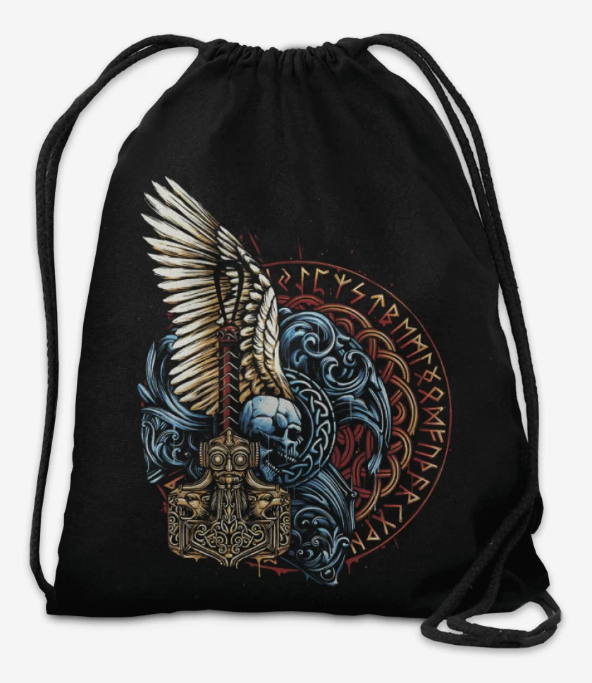 Mochila Negro de Thor Mjolnir
