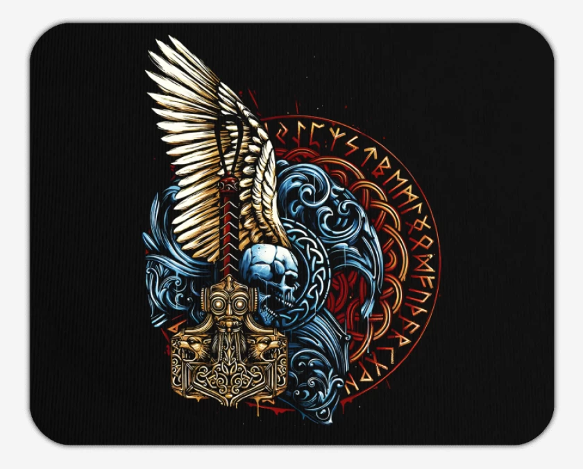 Mousepad Negro de Thor Mjolnir