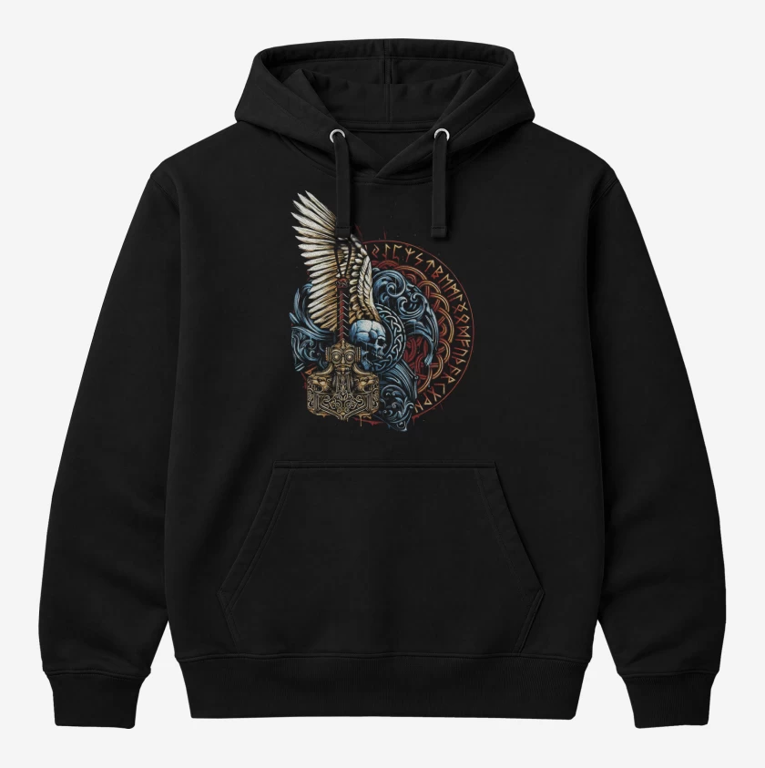 Polerón Canguro Negro de Thor Mjolnir